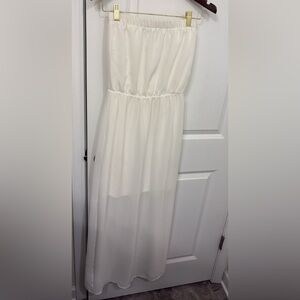 Bluenotes Cream Elastic Waist Maxi Skirt